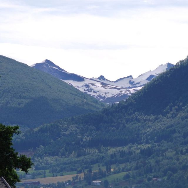 Juli, og mye snø i fjella. Foto: Peggy Hanset Gussiås